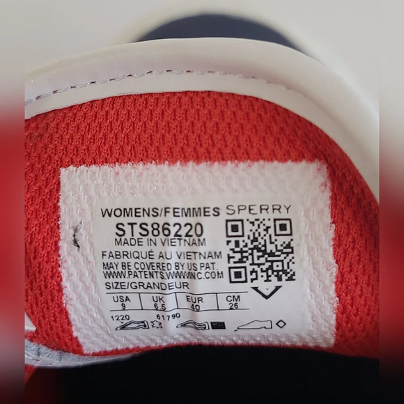 Sperry Women's Soletide Navy/Red Sneakers, STS86220, Size 9 - Picture 9 of 9